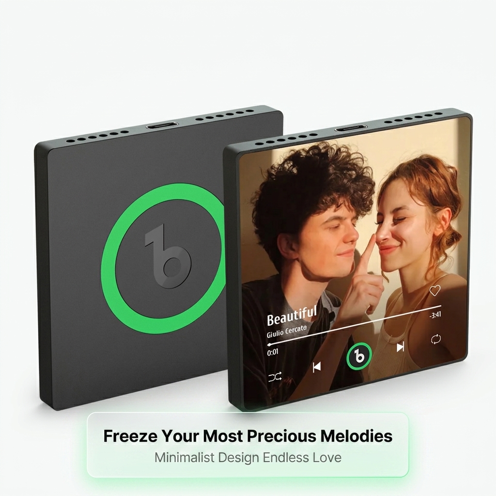 Custom Music Fridge Magnet Colorful Frame 4.0 Upgrade Album Fridge Magnet Can Play Songs Gift for Dad Upload Your Music