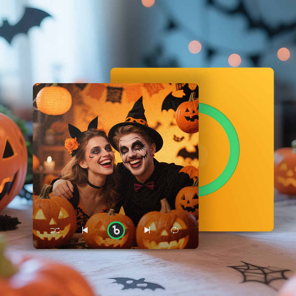 Custom Music & Photo Fridge Magnet Supports Bluetooth Connectivity Custom Music Fridge Magnet Couple Gift  Singing Refrigerator Magnet Halloween Gift for Him