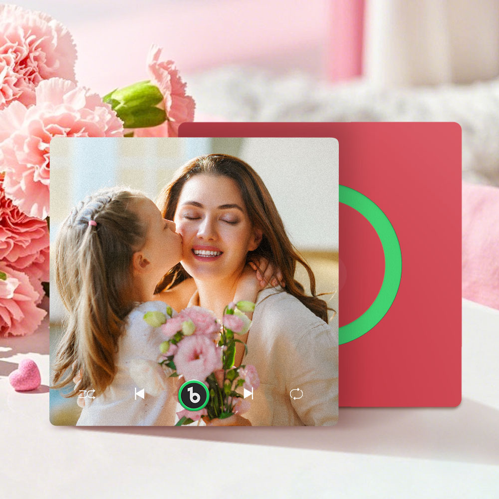 Custom Music & Photo Fridge Magnet Supports Bluetooth Connectivity Custom Music Fridge Magnet Couple Gift  Singing Refrigerator Magnet Mother's Day Gift