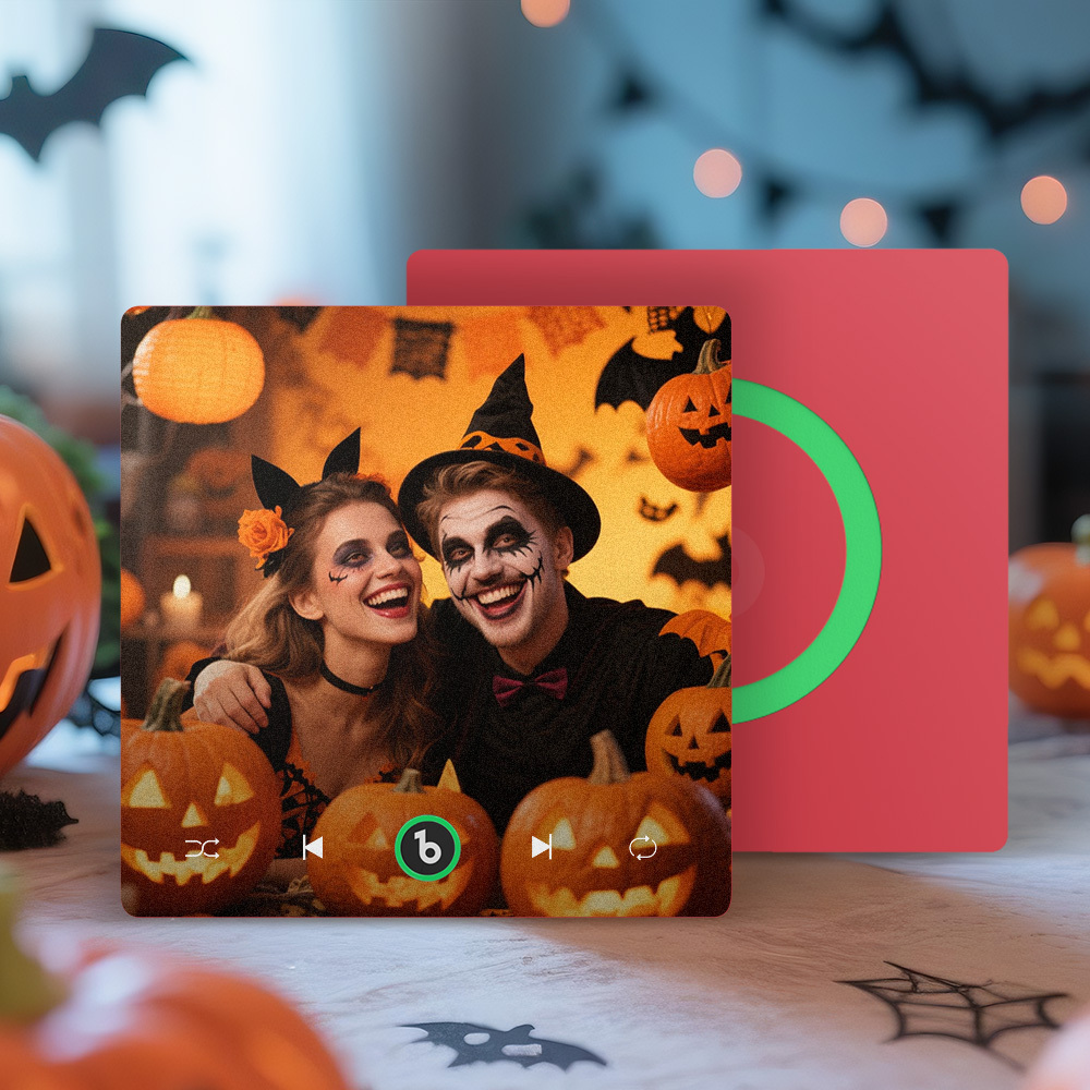 Custom Music & Photo Fridge Magnet Supports Bluetooth Connectivity Custom Music Fridge Magnet Couple Gift  Singing Refrigerator Magnet Halloween Gift for Him
