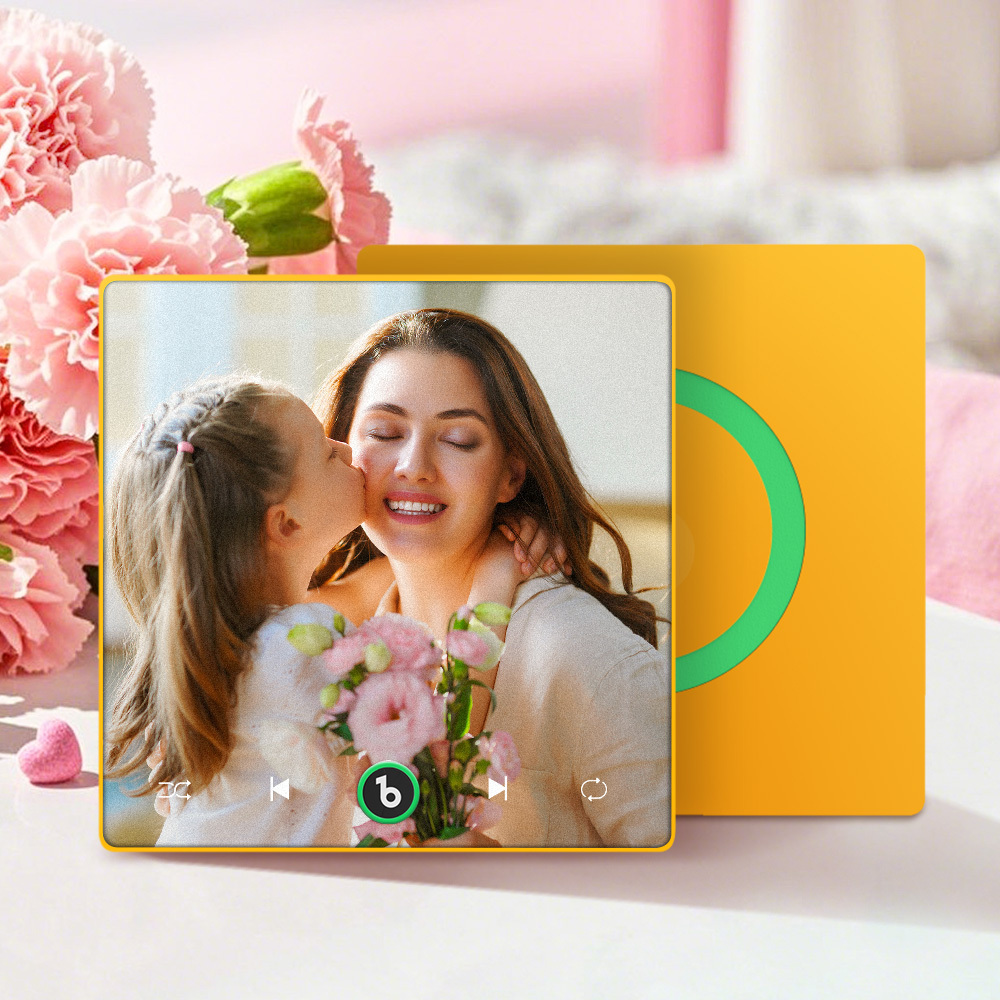 Custom Music & Photo Fridge Magnet Supports Bluetooth Connectivity Custom Music Fridge Magnet Couple Gift  Singing Refrigerator Magnet Mother's Day Gift