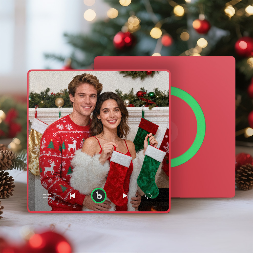 Custom Music & Photo Fridge Magnet Supports Bluetooth Connectivity Custom Music Fridge Magnet Couple Gift  Singing Refrigerator Magnet Christmas Gift for Him