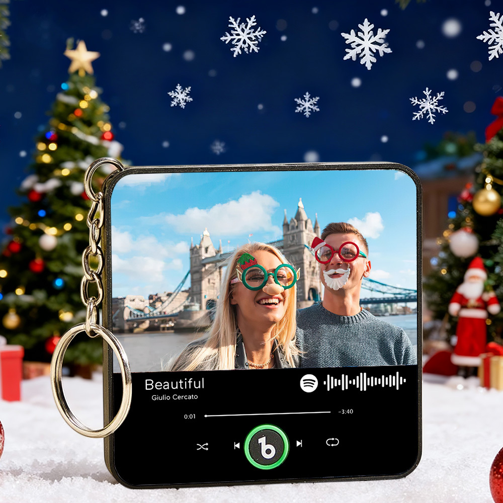 Personalized Song Mini Fridge Magnet Keychain Custom Music Fridge Magnet Spotify Album Mini Fridge Magnet Keychain Christmas Gifts for Him