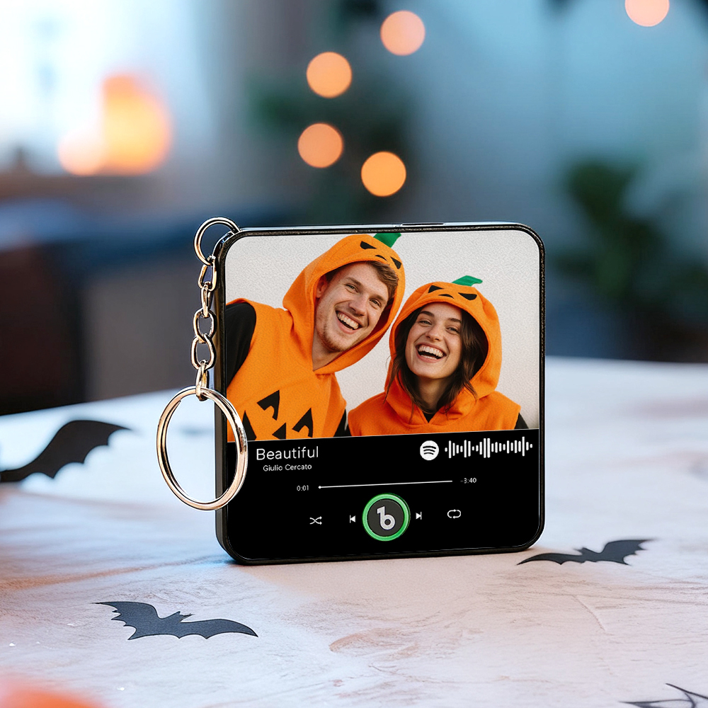 Personalized Song Mini Fridge Magnet Keychain Custom Music Fridge Magnet Spotify Album Mini Fridge Magnet Keychain Halloween Gifts for Him