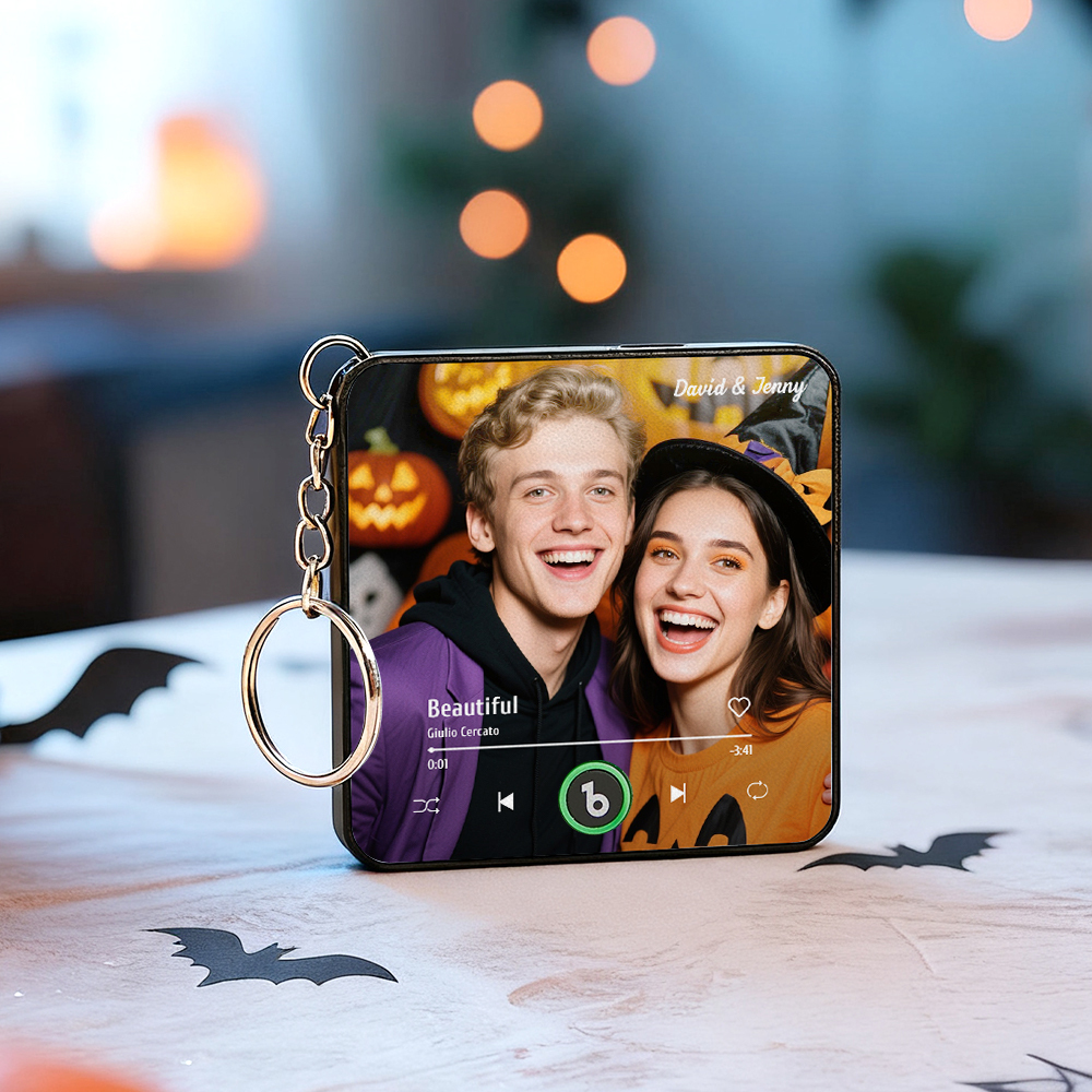 Custom Mini Music Fridge Magnet Keychain Custom Mini Album Fridge Magnet Keychain Music Wall Photo Sticker Song Magnets That Can Play Music Halloween Gifts