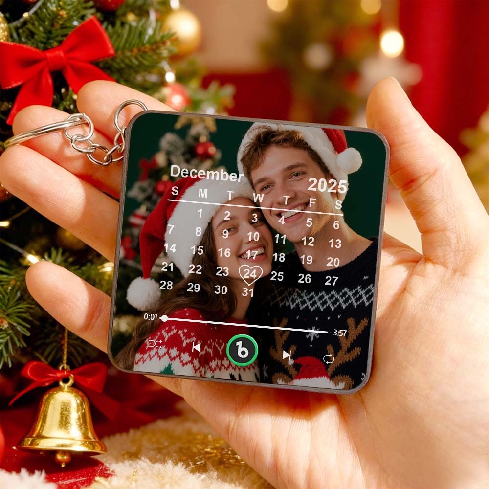 Custom Mini Music Fridge Magnet Keychain Personalized Song Fridge Magnet That Can Play Music Magnet Calendar Music Keychain Christmas Gifts for Couple