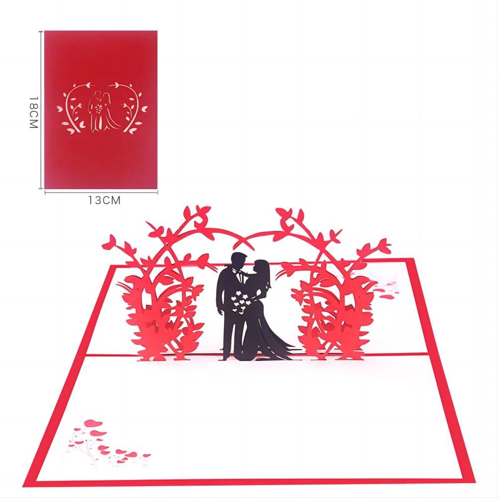 3D Creative Valentine's Day Pop Up Card Garden Wedding Pop Up Greeting Card - GiftLab
