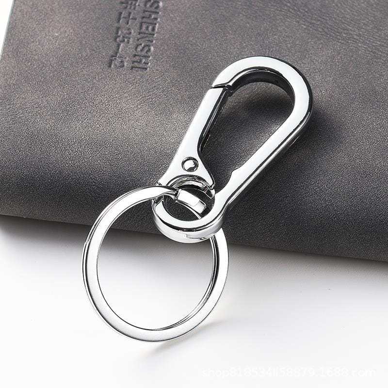 Carabiner Clip Keyring Stainless Steel Keychain with Snap Hook Quick Release Key Ring - Giftlab