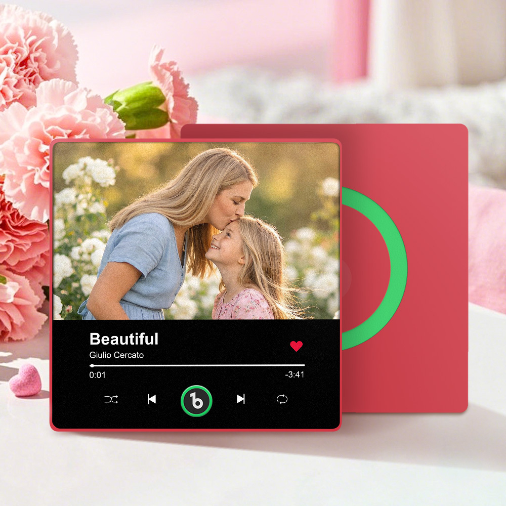 Personalized Photo Music Fridge Magnet Playable Song Keepsake Gift Mother's Day Gifts