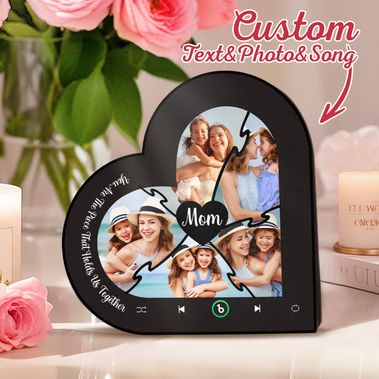 Custom Music Fridge Magnet You Are The Piece That Holds Us Together Mother's Day Gifts Gift for Mom