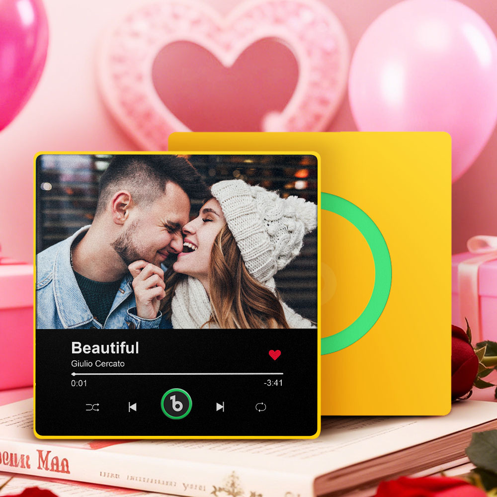 Personalized Photo Music Fridge Magnet Playable Song Keepsake Gift Valentine's Day Gift for Lover