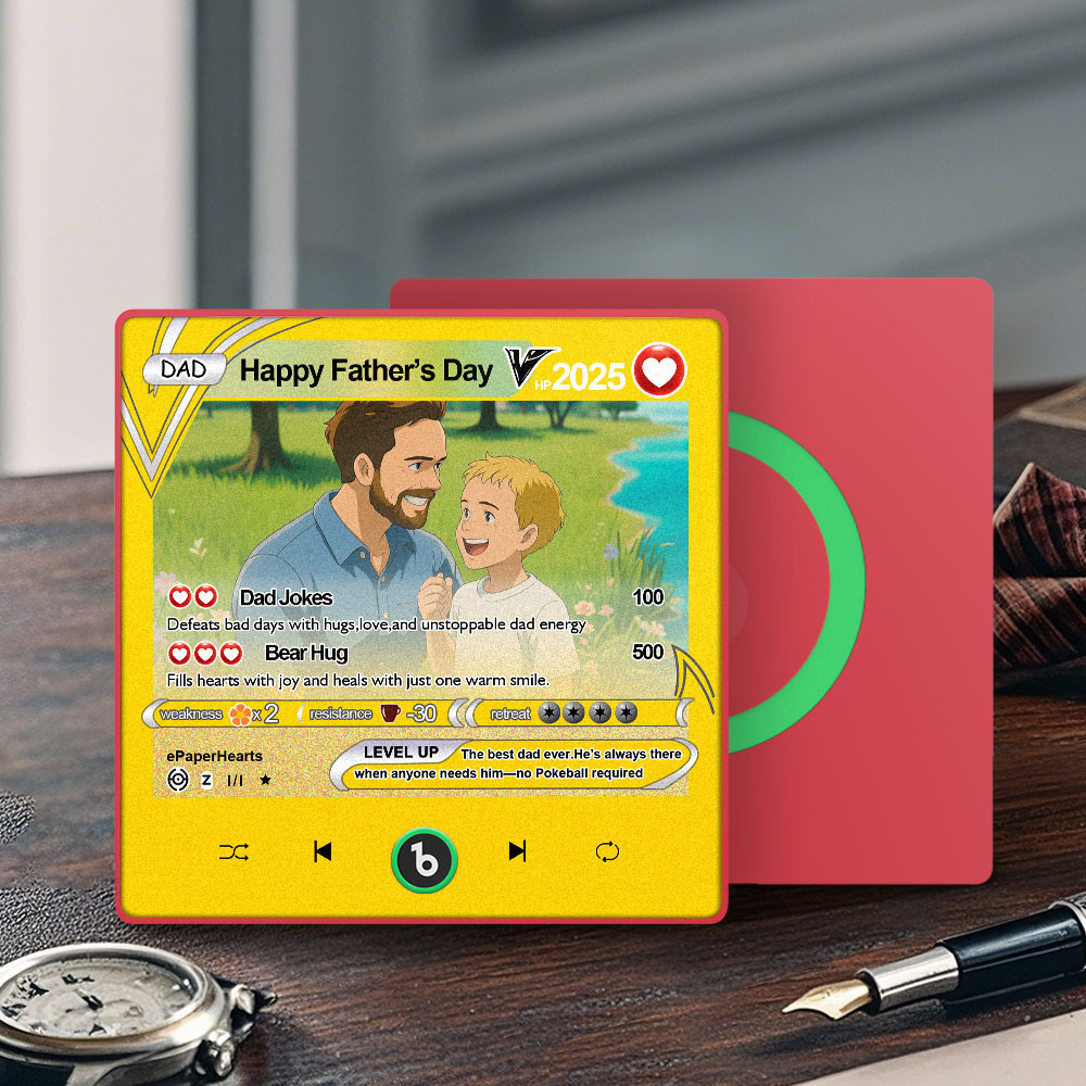 Custom Music And Photo Fridge Magnet Poke Card Style FridgeBeats Pro Supports Bluetooth Connectivity Gift for Father