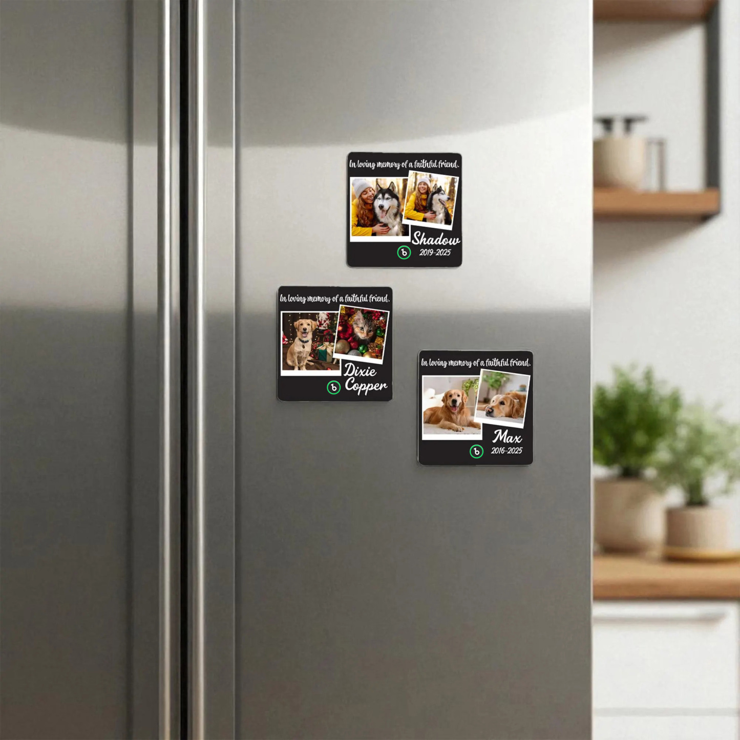 Personalized Pet Memorial Music Fridge Magnet Custom Dog Cat Photo Magnet for Fridge Pet Loss Music Magnet Bark Recording Magnet Gift for Pet Lover