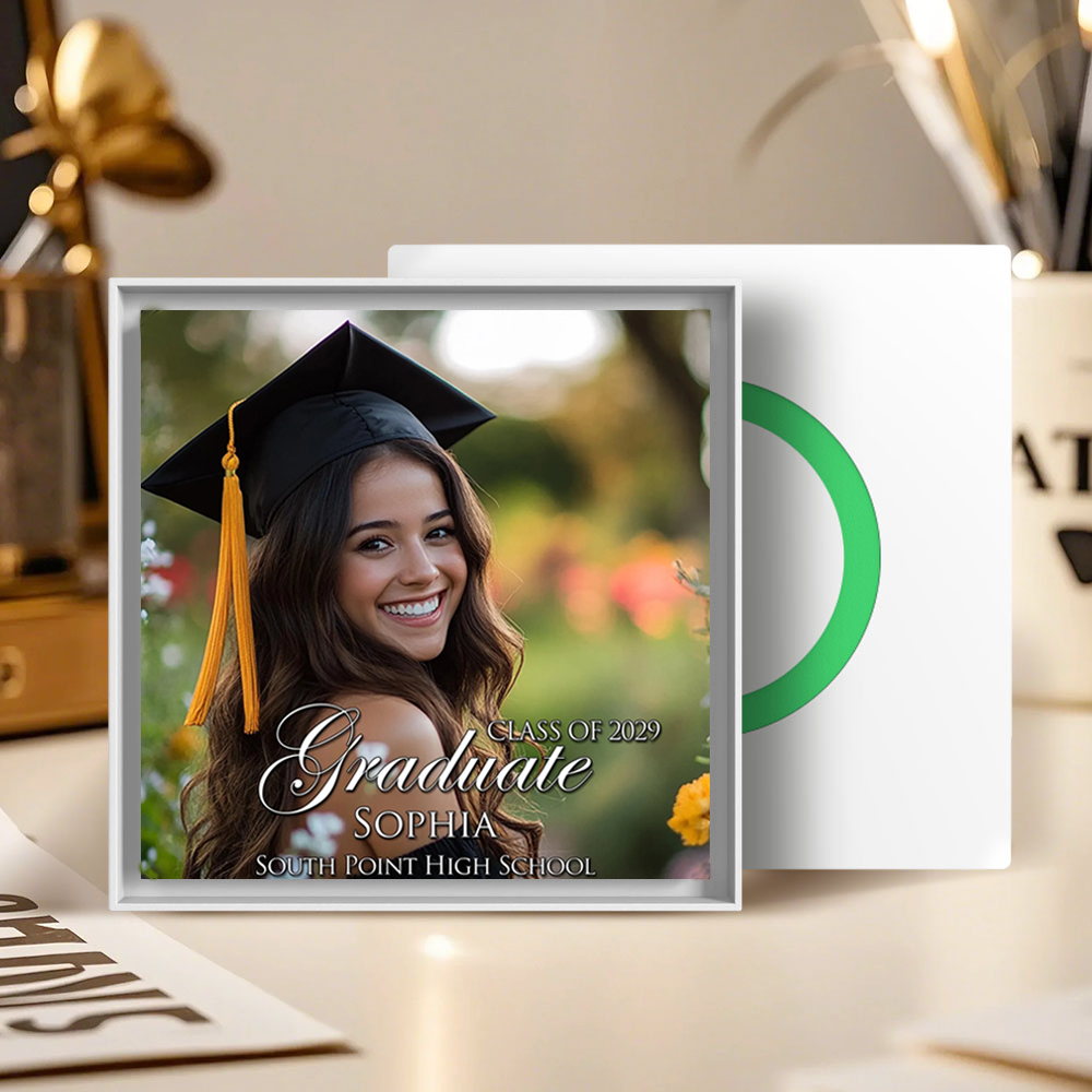 Custom Music Magnet For Fridge Personalized Graduate Class Of 2025 Multi Photo Fridge Magnet Can Customize 1-6 Frame Art and Songs Graduation Gifts for Graduate for Best Friend