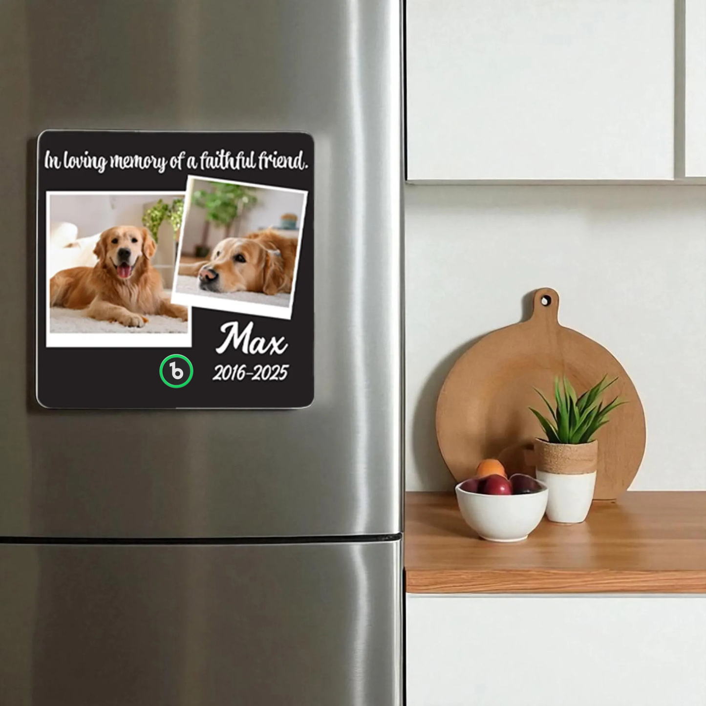 Personalized Pet Memorial Music Fridge Magnet Custom Dog Cat Photo Magnet for Fridge Pet Loss Music Magnet Bark Recording Magnet Gift for Pet Lover