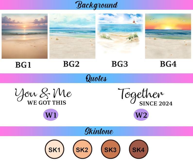 Couple Back View At Beach Favorite Song Personalized Music Fridge Magnet, Valentine's Day Gift For Couple, Anniversary, Music Lovers Gift
