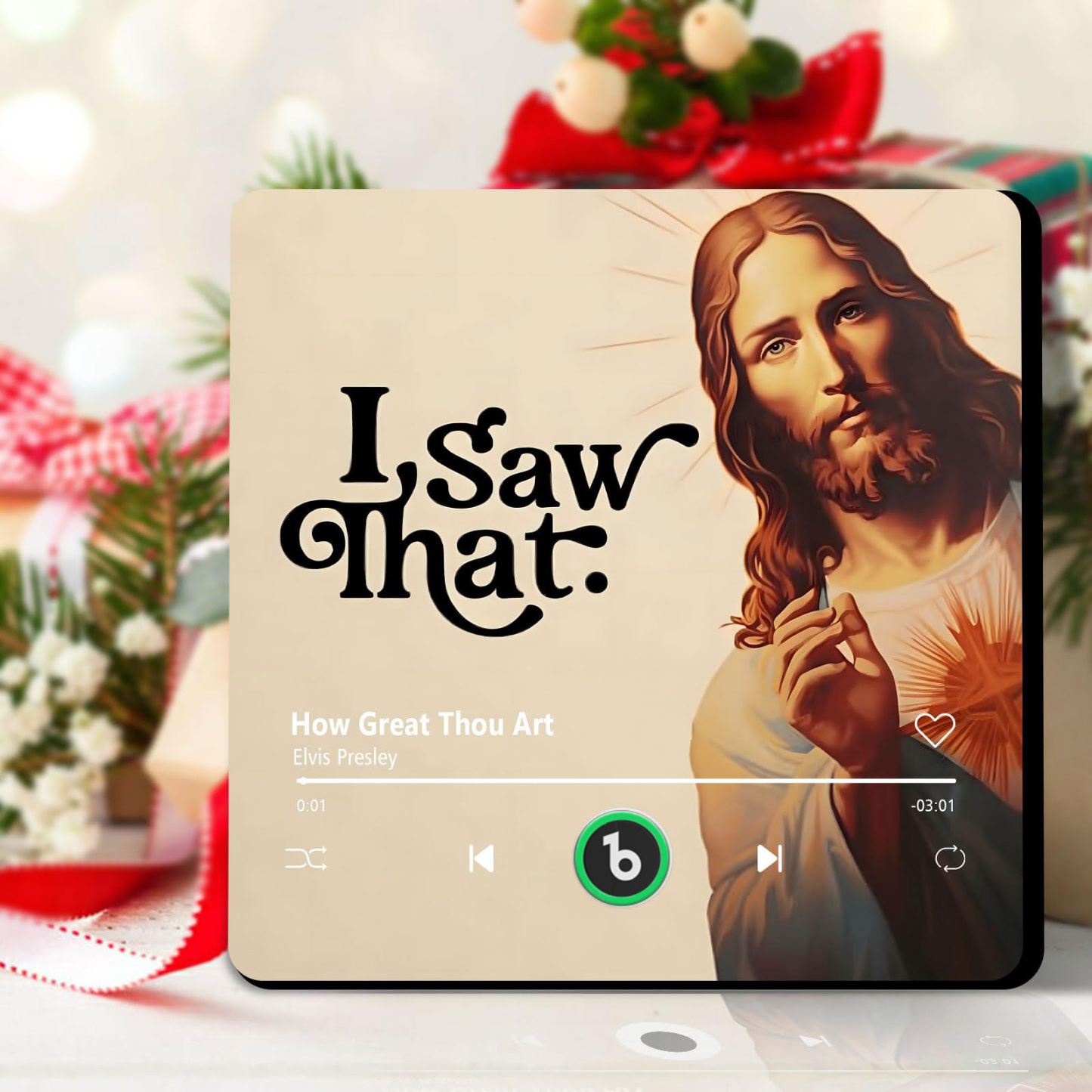 I Saw That Custom Music Fridge Magnet Plays Song Oil Painting Style Photo Music Refrigerator Magnets Birthday Gifts
