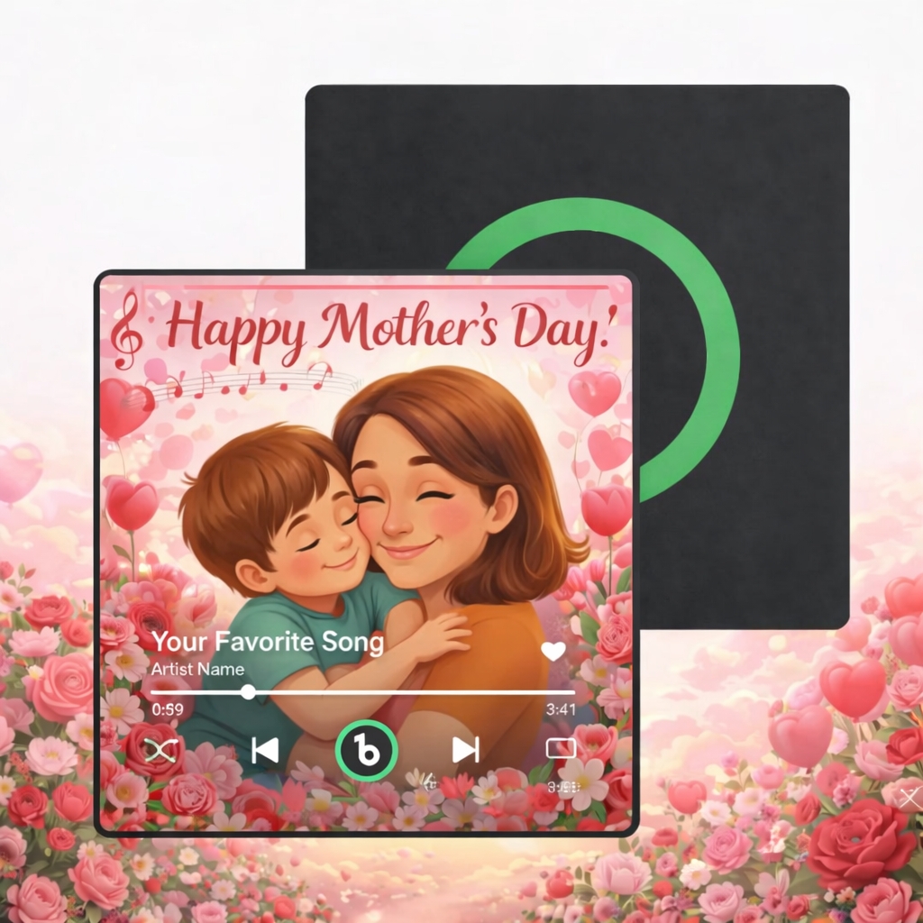 Customized Mother's Day Refrigerator Music Fridge Magnet - Turn Mom’s Favorite Song into a Glowing Memory