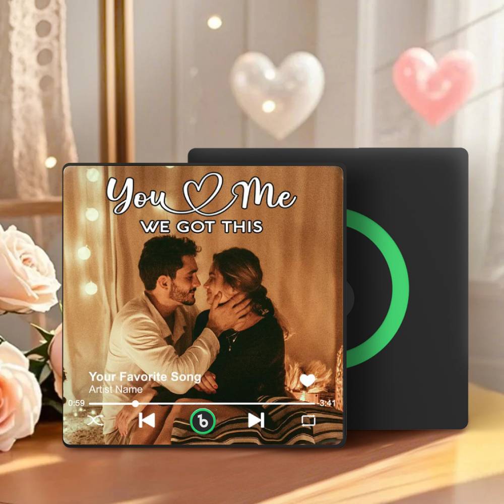 Personalized Music Fridge Magnet Couple Together Upload Photo Song Magnet Gifts for Couple