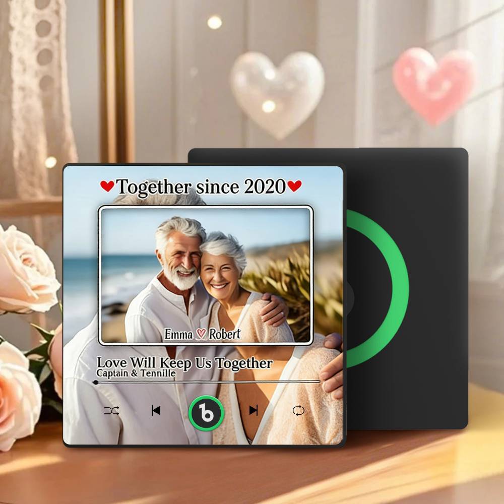 Custom Music Fridge Magnet Personalized Photo Song Magnet Valentine's Day Anniversary Gift for Couple