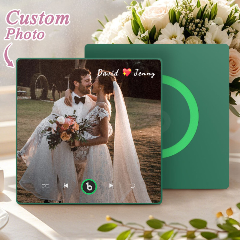 Custom Music & Photo Fridge Magnet Supports Bluetooth Connectivity Custom Music Fridge Magnet Couple Gift Singing Refrigerator Magnet Wedding Gift for Couple