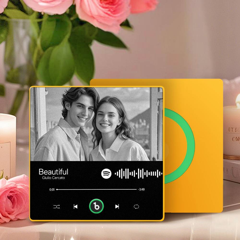 Custom Music Fridge Magnet Personalized Spotify Music Fridge Magnet Can Play Songs Anniversary Gift for Lover