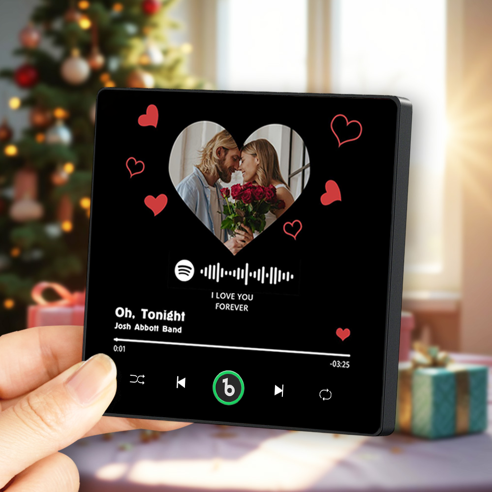 Custom Couple Commemorative Photo Music Fridge Magnet Personalized Photo Music Fridge Magnet Valentine Gift for Her Anniversary Gift for Him