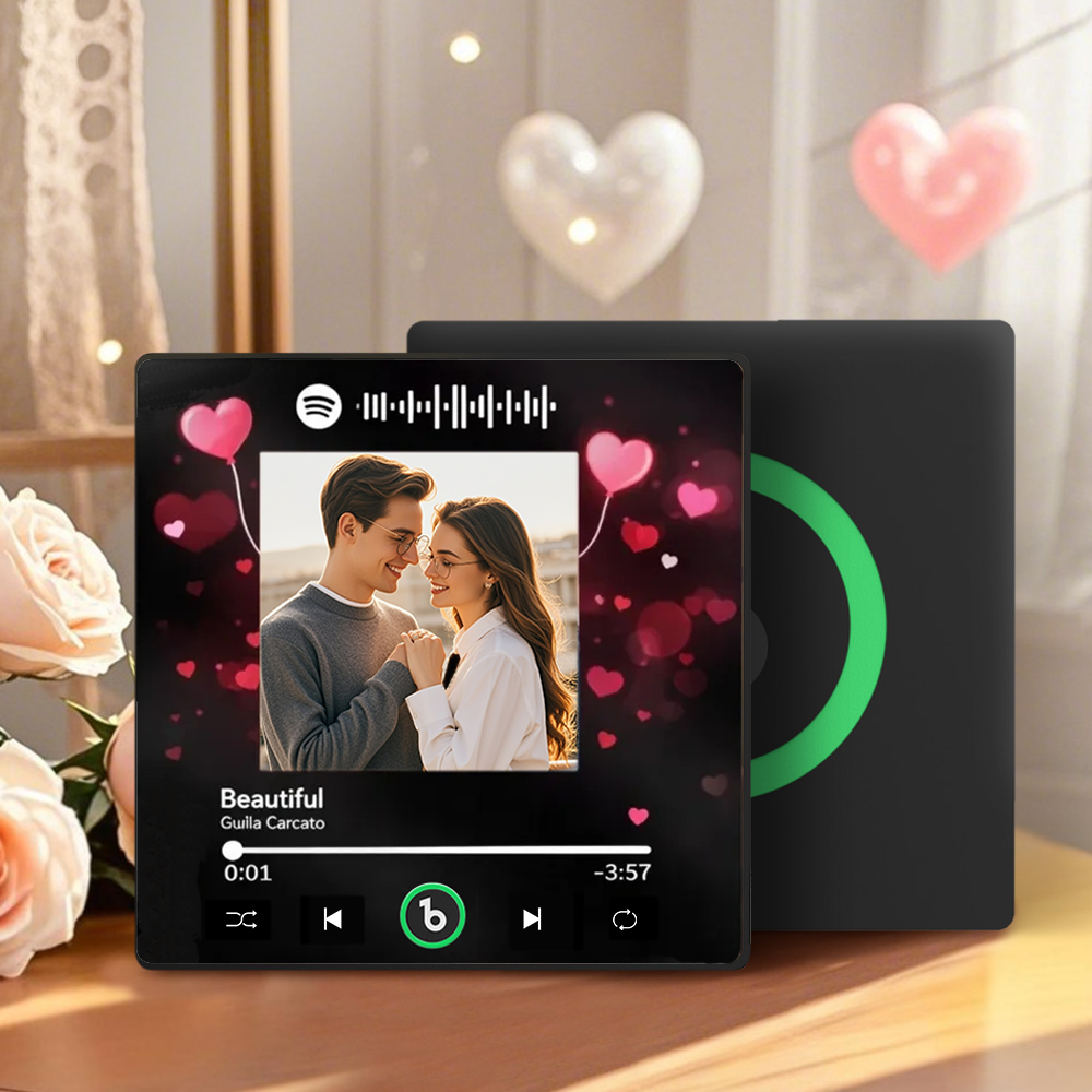 Customized Couple Photo Music Fridge Magnet Valentines Gift Personalized Refrigerator Magnets Gift For Her