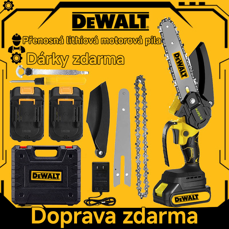 【50% sleva】 Nejnovější 8000W vysoce výkonná přenosná lithiová řetězová pila DeWalt