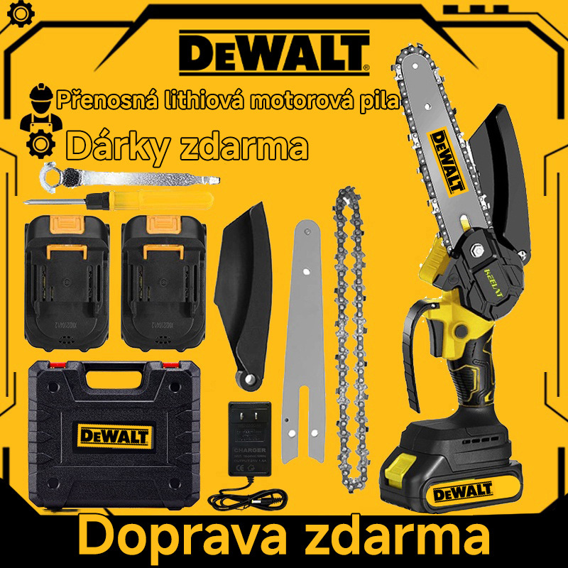 【50% sleva】 Nejnovější 8000W vysoce výkonná přenosná lithiová řetězová pila DeWalt