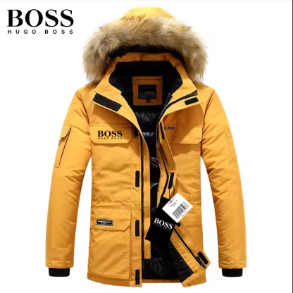 BOOS men's winter jacket, warm jacket resistant to snow and wind