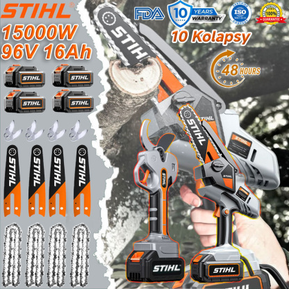 [Novoroční výprodej] Sada STIHL: bezkartáčová řetězová pila + zahradnické nůžky Původní cena: 12500 Kč Prodejní cena: 2500 Kč Zbývá pouze 50 sad! Objednejte nyní!