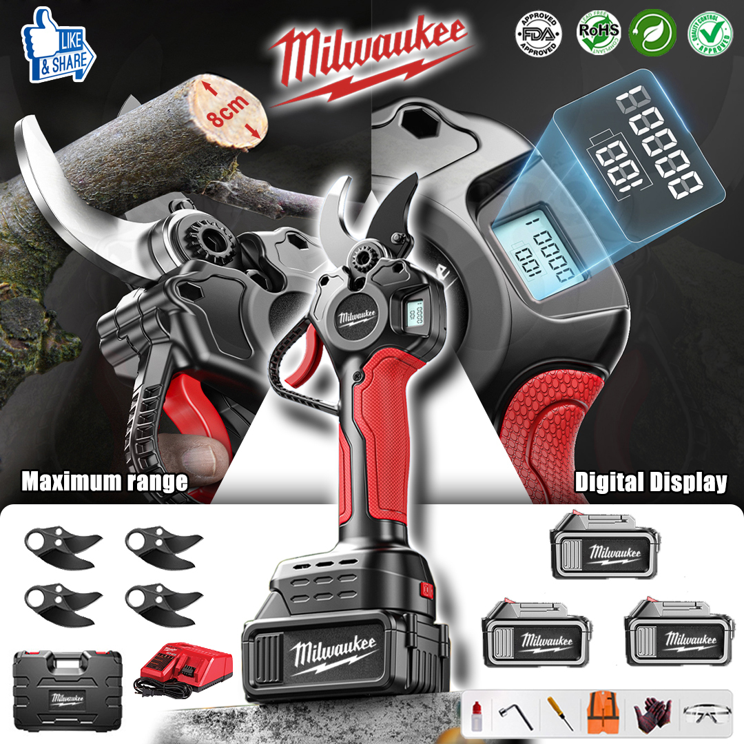 Milwaukee 15000W bezkomutátorový motor lithiová baterie teleskopické nůžky na větve