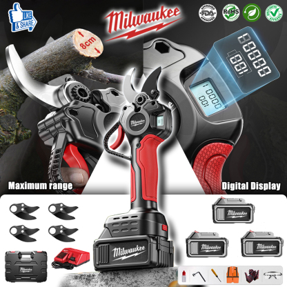 Milwaukee 15000W bezkomutátorový motor lithiová baterie teleskopické nůžky na větve