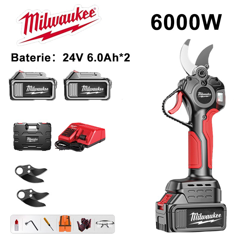 Milwaukee 15000W bezkomutátorový motor lithiová baterie teleskopické nůžky na větve