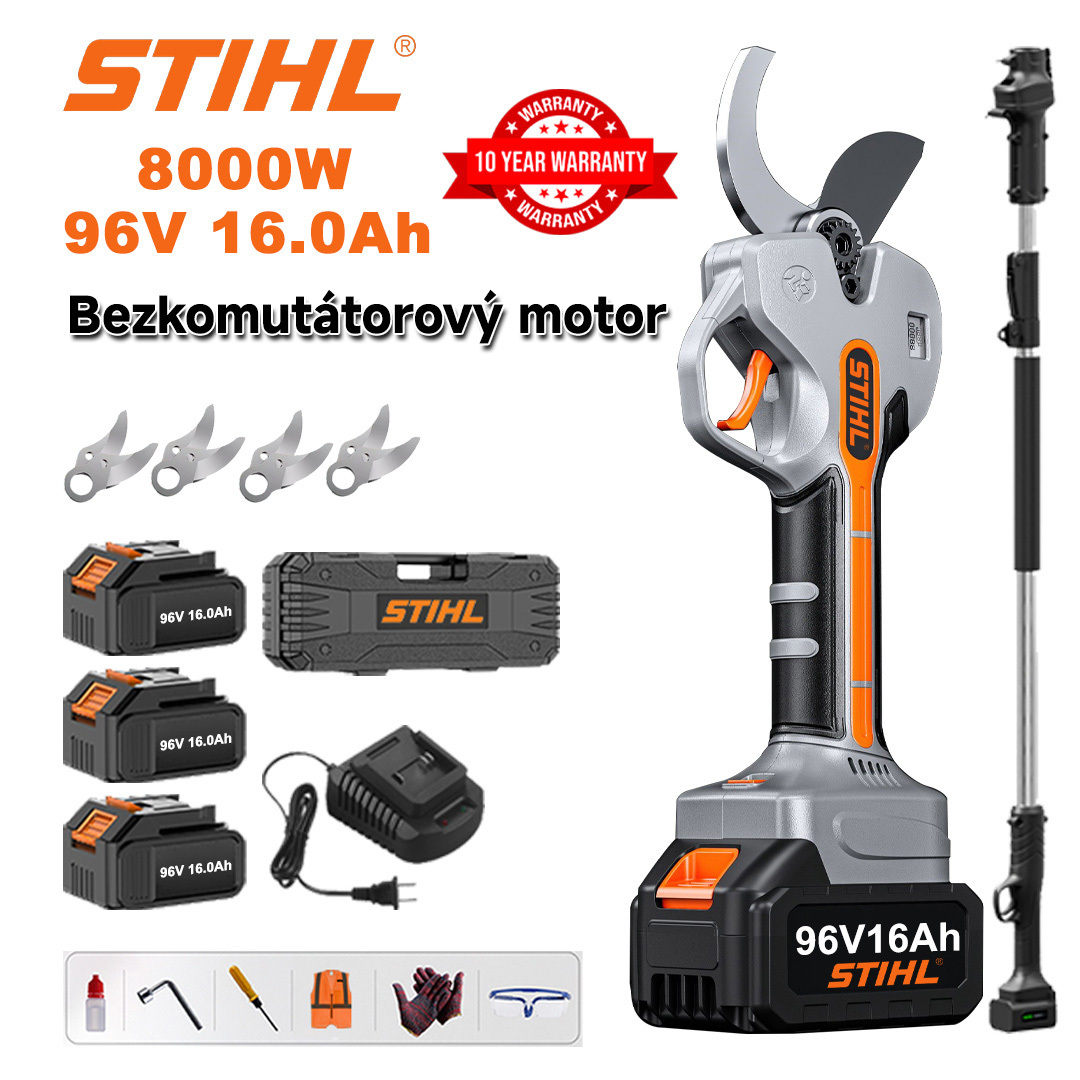 Bezkartáčové nůžky na větve STIHL 8000W s teleskopickou rukojetí