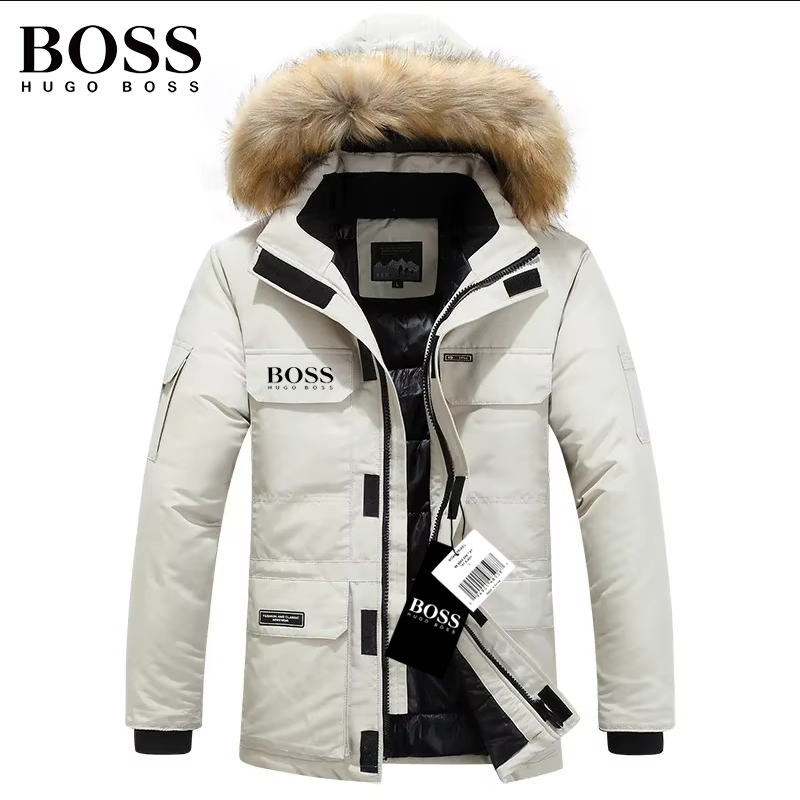 BOOS men's winter jacket, warm jacket resistant to snow and wind