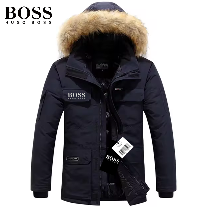 BOOS men's winter jacket, warm jacket resistant to snow and wind