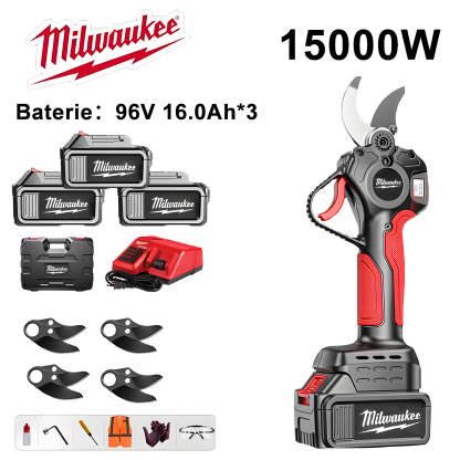 Milwaukee 15000W bezkomutátorový motor lithiová baterie teleskopické nůžky na větve