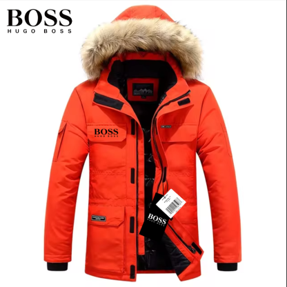 BOOS men's winter jacket, warm jacket resistant to snow and wind