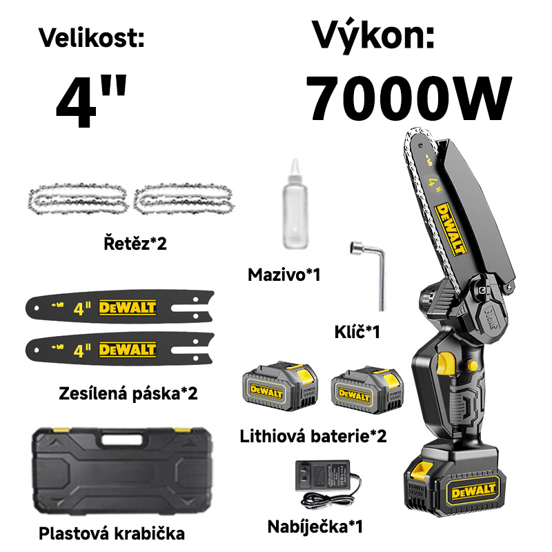【50% sleva】 Nejnovější 8000W vysoce výkonná přenosná lithiová řetězová pila DeWalt
