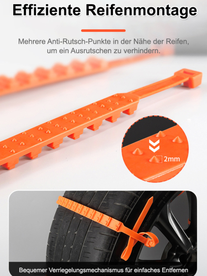 [Ab 1,20 € pro Produkt] 【Schneeketten für Autos und Motorräder, die nie verschleißen】50% Rabatt