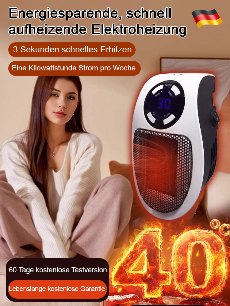 Monatliche Stromkosten von nur 1 Euro【Energiesparender Schnellheiz-Elektro-Heizlüfter】50% Rabatt.Konstante Temperatur, leise, zirkulierende Heizung.