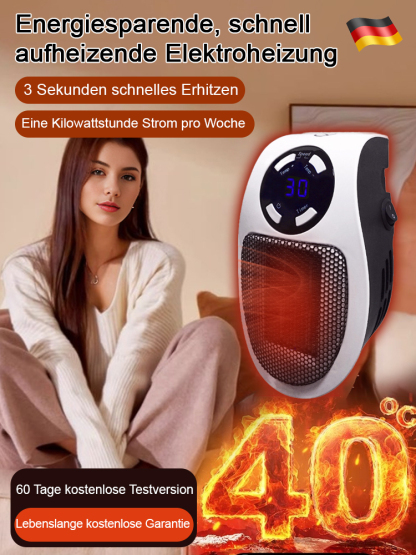Monatliche Stromkosten von nur 1 Euro【Energiesparender Schnellheiz-Elektro-Heizlüfter】50% Rabatt.Konstante Temperatur, leise, zirkulierende Heizung.