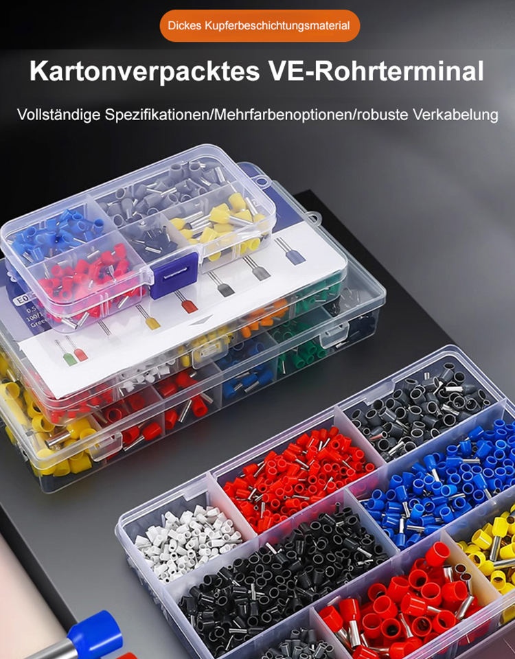 [Hochleistungs-Crimpzange] inklusive 800 ultra-energiesparender Kupferkernverbinder