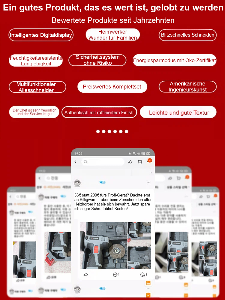  【Hafenkontingent – Restposten】Nur noch 800 Stück: Multifunktionaler Winkelschleifer nach deutschem Standard zum Sonderpreis – Schneiden, Polieren & Entrosten in einem Gerät, präzise Drehzahlregelung im Millisekundenbereich