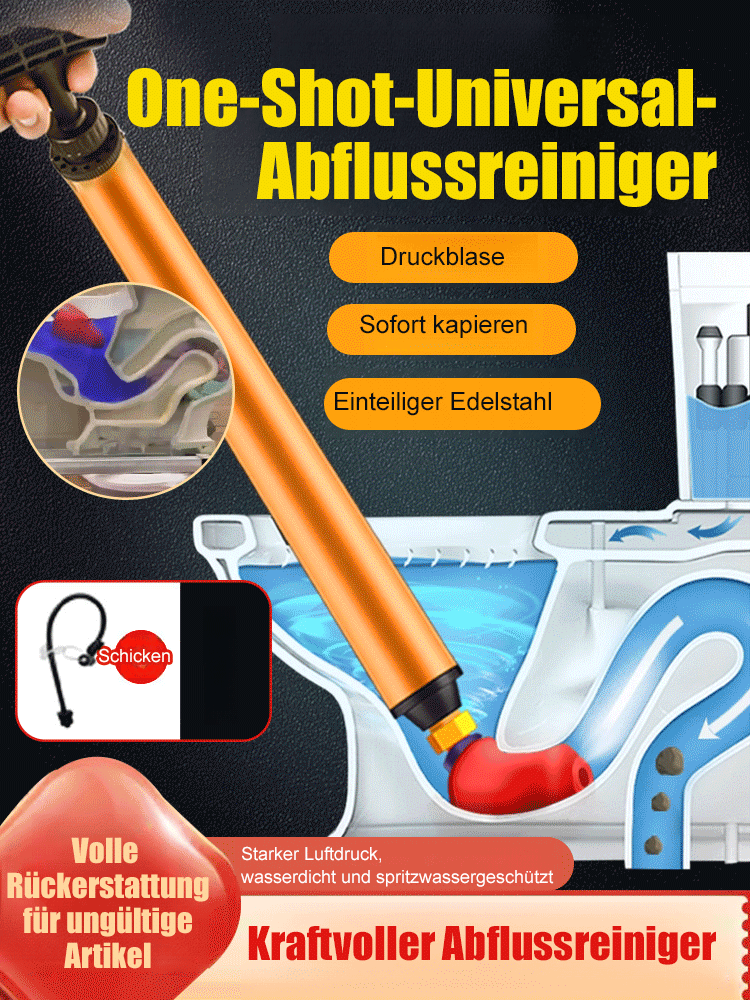 Einteiliger Toilettenbecken-Entstopfer aus Edelstahl