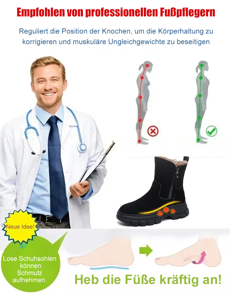 【Kaninchenfell-Doppelreißverschluss-Schneestiefel】50% Rabatt.