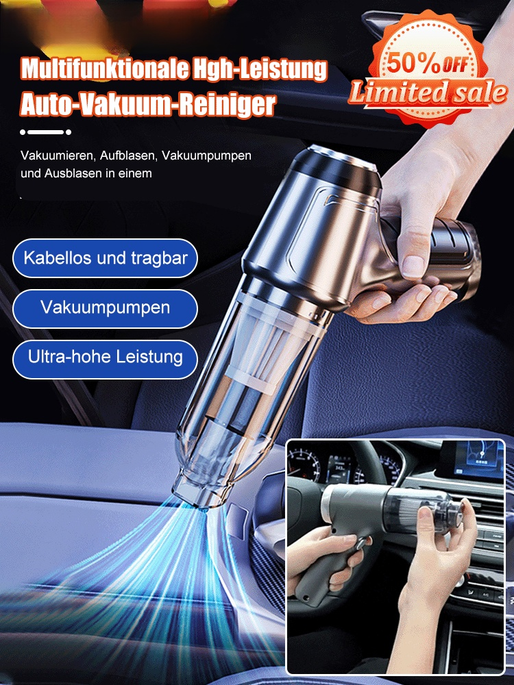 【Multifunktionale Hgh-Leistung Auto-Vakuum-Reiniger】50% Rabatt