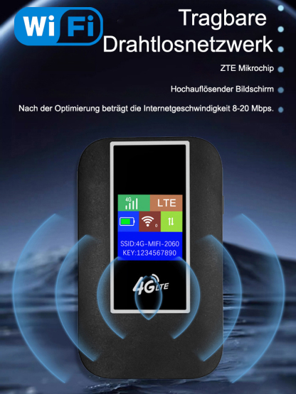 Farbbildschirm tragbares mobiles WLAN fürs Auto
